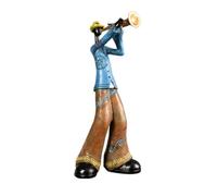 Carriere Jazz Band Player Figurines Vintage Musician Figure Resin Statues Desktop Ornament Retro Sculpture Home Indoor Decor C