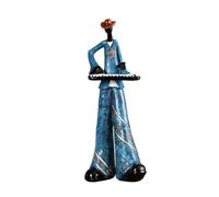 Carriere Jazz Band Player Figurines Vintage Musician Figure Resin Statues Desktop Ornament Retro Sculpture Home Indoor Decor B
