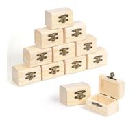 Carriere Treasure Chest Game (Pack of 12) - Small Wooden Box Set for Games, Stackable, Family-Friendly, Ages 3+