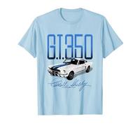 Carroll Shelby Auto White and Blue G.T.350 T-Shirt, Men, Baby Blue, Large