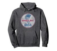 Carroll Shelby Full Color Cobra Pullover Hoodie, Adult Unisex, Dark Heather Grey, XX-Large