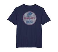 Carroll Shelby Full Color Cobra T-Shirt, Men's Big and Tall, Navy Blue, 2X Tall