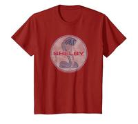 Carroll Shelby Full Color Cobra T-Shirt, Youth, Cranberry Red, X-Small