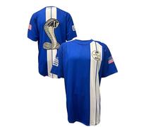 Carroll Shelby® Royal Blue Short Sleeve Tee T-Shirt - Officially Licensed, Royal Blue, Large