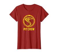 Carroll Shelby Vintage Pit Crew Badge T-Shirt, Women, Cranberry Red, XX-Large