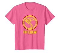 Carroll Shelby Vintage Pit Crew Badge T-Shirt, Youth, Pink Heather, Medium