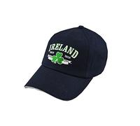 Carrolls Irish Gifts Baseball Cap with Embroidered Ireland Limited Edition Print and Shamrock, Navy