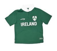 Carrolls Irish Gifts Ireland Shamrock Crest Design Kids Rugby Shirt, Green Colour