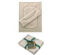Carrolls Irish Gifts Natural Linen Glass and Mirror Cloths With Keltic Detail (2 Pack)