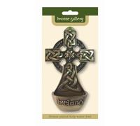 Carrolls Irish Gifts Royal Tara Bronze Plated Holy Water Font Wall Hanging Dekoration with Celtic Weave Cross Design