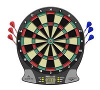 Carromco SCORE-301 Electronic Dartboard - 4 Hole Spacing Red/Green/Beige/Black, 26 Games & 523 Variants Including Cricket, for 1-8 Players, Battery Operated, Includes Arrows