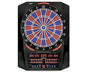 Carromco TOPAZ-901 Electronic Dartboard, Black, 2-Hole Spacing, Electronic Dartboard, Dart Board for up to 8 Players, 40 Games and 761 Variants