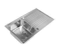 Carron Phoenix Rapid 90 1.0 Bowl Stainless Steel Brushed Inset Sink &a