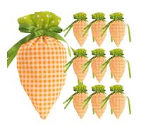 Carrot Bags, 20 x 11.9 cm, Cute Carrot Easter Bags for Kids - Egg Hunt, 10 Candy Gift Bags, Spring Baskets for Party