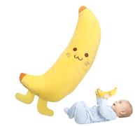 Carrot & Banana Babÿ Plush Toy - Developmental Hand Held Soothing Toy with Sleep Band | Soft Velvet Hand Grip Rattle for Infānt & Tõddler Sleep | Fine Motor Skills Sensory Play Activity