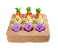 Carrot Bed Dog Toy - Plush Activity Mat with Slow Feed Release | Non-Slip Carrot Patch for Dogs, for Puppies, Kittens, Small to Large Dog Breeds, for Indoor and Travel