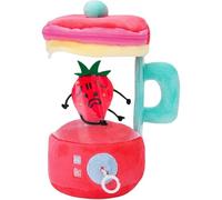 Carrot Blender Toy with Keychain Clip, Cute Carrots Juicer with Hidden Zipper Storage & Keychain Clip, Creative Desk and Gift (Strawberries)