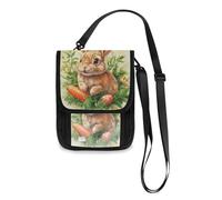 Carrot Bunny Rabbit Happy Easter Travel Wallet Passport Holder Travel Wallet Organizer Slim Lightweight Crossbody Bag with Adjustable Strap