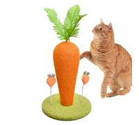 Carrot Cat Scratcher - Natural Sisal Rabbits Scratch Toy, Vertical Cat Tree Claw Scratcher, Cats Furniture Scratch Post For Cats Ferrets Chinchillas