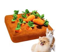 Carrot Catnip Toy,Carrot Patch Cat Toy, 2 in 1 Nosework Feed Games for Pet Stress Relief,Cat Puzzle Toys for Boredom, Interactive Feather Cat Toys for Indoor Cats (1pcs)