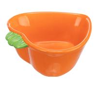 Carrot ceramic bowl for rodents Trixie