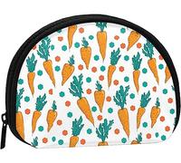 Carrot Cube Pattern Women and Girls Cute Fashion Coin Purse Wallet Bag Change Pouch Key Holder