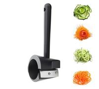 Carrot Curler and Peeler, Spiral Shred Crinkle Cutter for Root Vegetables, Garnishing Tool for Carrots, Cucumbers, Radishes, Sweet Potatoes, Black (1)