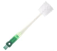 Carrot-Designed 5-in-1 For Bottle Cleaning Tool with Stainless Steel Core and Flexible Silicone Bristles (Light Green)