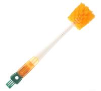 Carrot-Designed 5-in-1 For Bottle Cleaning Tool with Stainless Steel Core and Flexible Silicone Bristles (Orange-red)