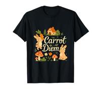 Carrot Diem Cottagecore Rabbit Meadow Graphic Print T-Shirt