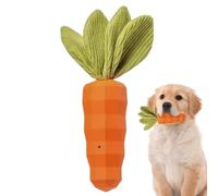 Carrot Dog Toy,Cute Rubber Carrot Squeak | Puppy Interactive Toys,for Small Medium Breeds, Chewing Biting Teeth Cleaning Entertainment Training
