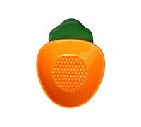 Carrot Garlic Grater Plate | Ceramic 9.5x7.5x2.5cm Mini Grinding Dish | Handmade Sauce Saucer for Ginger Garlic Cheese Fruit Vegetable Prep Kitchen Serving Tool