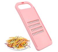 Carrot Grater for Korean Carrot Cabbage Cheese Mandoline Potato Cucumber Onion Vegetable Shredder Salad Slicer Thin Strips Grater Stainless Steel Cutter Kitchen Handheld Pink