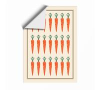 Carrot Grid Botanical Unframed Wall Art Print A1 (84.1×59.4cm), Wall Decor for Living Room, Bedroom, Office & Home, Art Gift
