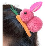 Carrot Hairpin Soft Fluffy Cute Plush Spring Hair Clip | n Rabbit Carrot Hair Clip Kawaii Spring Animal Hair Clips for Girls Everyday Fun