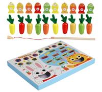 Carrot Harvest Fishing Game | Educational Carrot Pulling Color Sorting Fishing Game - Hand-Eye Cognition Color Sorting Puzzle for Toddler Kids Girls Boys Children