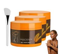 Carrot Intensive Tanning Gel, 150g Sunbed Cream Accelerator, Sunbed Tanning Accelerator Lotion with Coconut Oil and Vitamin A & E, Hydrating Tan Accelerator for Sunbed, Sunscreen without SPF (3Set)