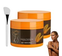 Carrot Intensive Tanning Gel, 150g Sunbed Cream Accelerator, Sunbed Tanning Accelerator Lotion with Coconut Oil and Vitamin A & E, Hydrating Tan Accelerator for Sunbed, Sunscreen without SPF (2Set)