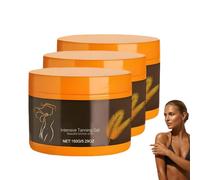 Carrot Intensive Tanning Gel, 150g Sunbed Cream Accelerator, Sunbed Tanning Accelerator Lotion with Coconut Oil and Vitamin A & E, Hydrating Tan Accelerator for Sunbed, Sunscreen without SPF (3PC)
