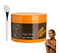 Carrot Intensive Tanning Gel, 150g Sunbed Cream Accelerator, Sunbed Tanning Accelerator Lotion with Coconut Oil and Vitamin A & E, Hydrating Tan Accelerator for Sunbed, Sunscreen without SPF (1Set)