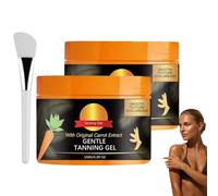 Carrot Intensive Tanning Gel, 150g Sunbed Tanning Accelerator Lotion, Sunbed Cream Accelerator with Coconut Oil, Vitamin A & E, Tan Accelerator for Sunbed & Outdoor Sun, Sunscreen without SPF (2Set)
