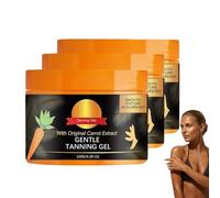 Carrot Intensive Tanning Gel, 150g Sunbed Tanning Accelerator Lotion, Sunbed Cream Accelerator with Coconut Oil, Vitamin A & E, Tan Accelerator for Sunbed & Outdoor Sun, Sunscreen without SPF (3PC)