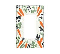 Carrot Kitchen Single Rocker Light Switch Cover, Spring Natural Leaf Branch Spring Orange Plastic Standard Size Decorative Wall Plates for Home Living Room Bedroom Bathroom Decor