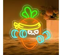 Carrot Lift The Weight Neon Sign Body Building Gym Room Window Decoration Open Gym And Fitness Club Wall LED Decoration Funny Light for Wall Decor