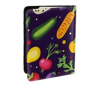 Carrot Onion Lemon Printed Passport Holder,Travel Pu Leather Passport Cover Case Organiser for Men Women,6.5 Inch