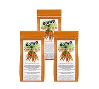 Carrot Pellets | Food Additive for Dogs | 3 x 200 g | High Fibre | Olewo | Single feed | To complement daily feeding | Fibre & Beta Carotene | Pack of 3