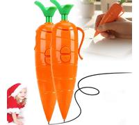 Carrot Recorder Pen Toy 60-Second Voice Recorder,Cute Carrots Pen with Playback & Audio Recorder Smooth-Writing Ballpoint Pen - Fun & Creative Gifts for Students, Teachers (2pcs)