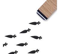 Carrot Rubber Stamp, 3/5 Inch Wedding Meal Choice Small Mini Stamp for Scrapbooking