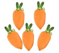 Carrot Shape Bags Pack Of 5 Velvets Cartoon Bunnies Ear Reusable Drawstring Candy Bags For Easters Party Supplies