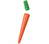 Carrot Shape Silicone Basting Brush for BBQ and Pastry | Heat-safe Bristles, Orange PP Handle, Non-stick Finish, Cute Design for Picnic Barbecue and Home Cooks
